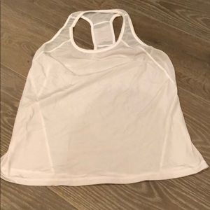White lululemon Razorback tank